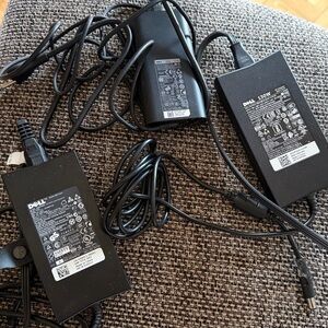 Bundle of 3 Genuine Dell Laptop Chargers in great working condition
